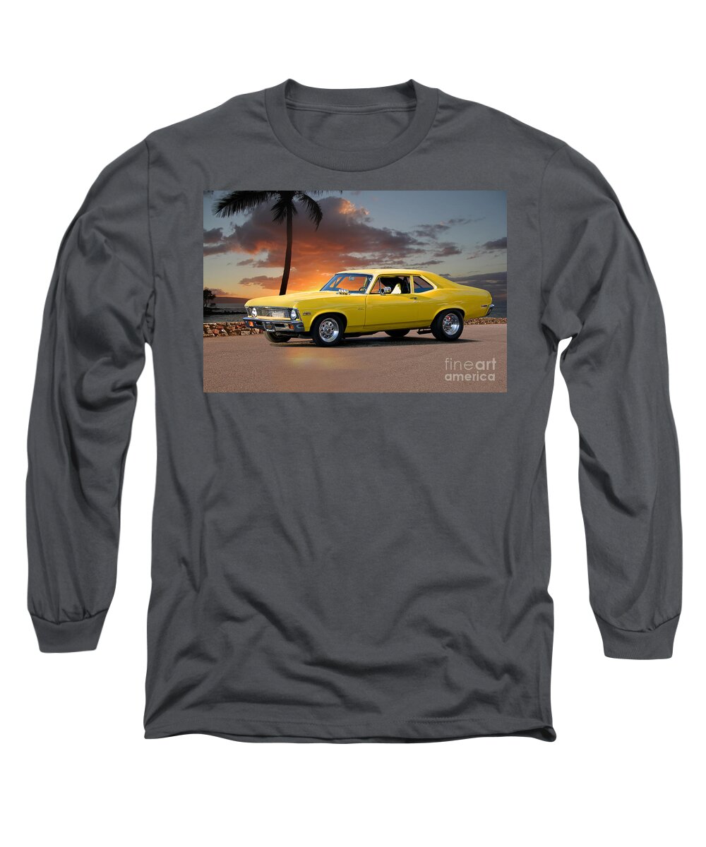 Automobile Long Sleeve T-Shirt featuring the photograph 1972 Chevrolet Nova by Dave Koontz