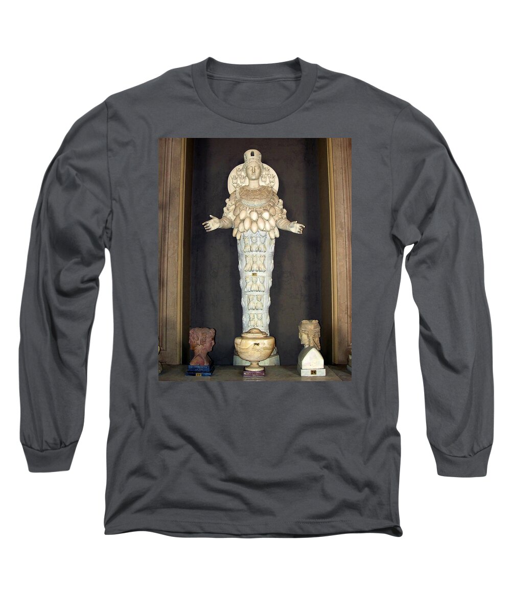 Diana Of Ephesus Long Sleeve T-Shirt featuring the photograph Diana of Ephesus by Ellen Henneke