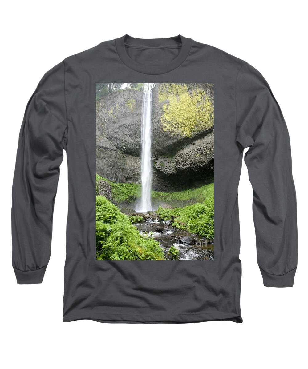 Waterfall Long Sleeve T-Shirt featuring the photograph Latourelle Falls 4d by Rich Collins