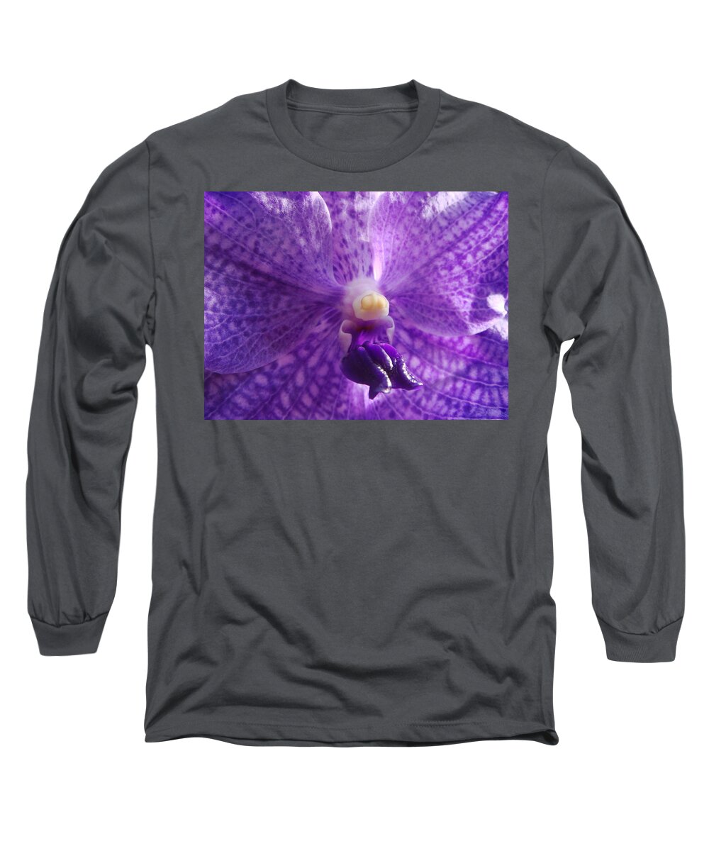Orchid Long Sleeve T-Shirt featuring the photograph Purple #2 by Adrienne Franklin