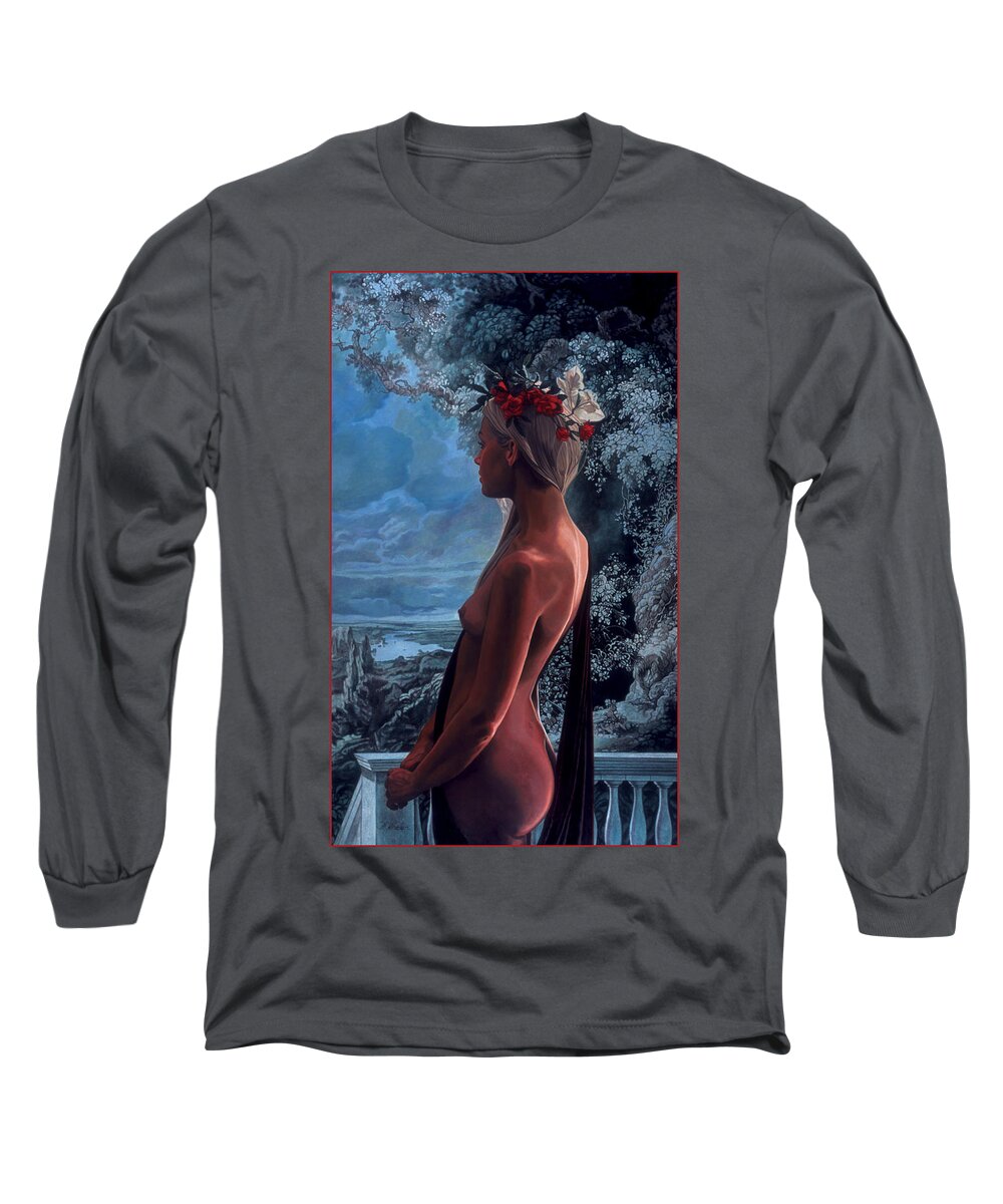 Romance Long Sleeve T-Shirt featuring the painting The Mystic's Dream by Patrick Whelan