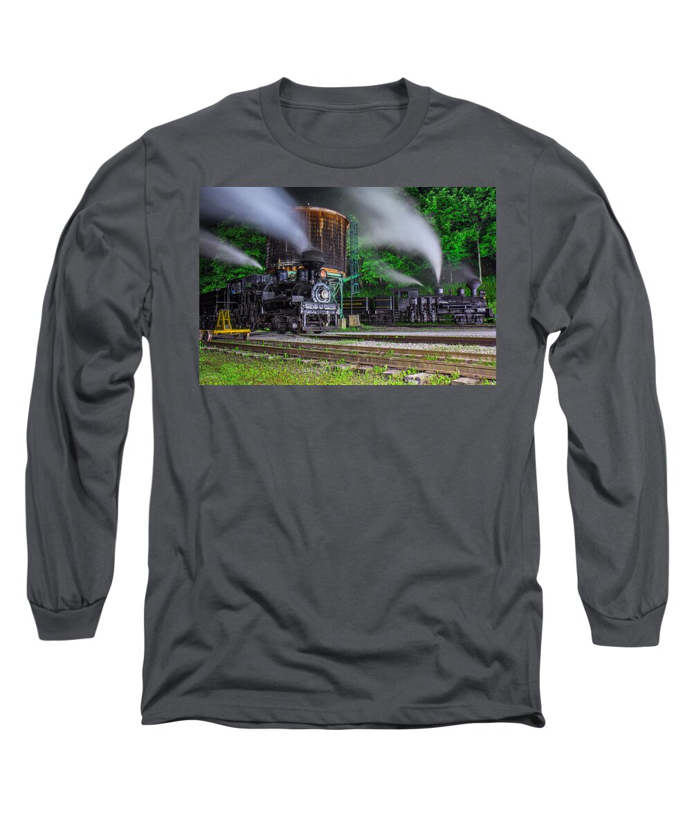 Trains Long Sleeve T-Shirt featuring the photograph Cass Scenic Railroad #22 by Mary Almond