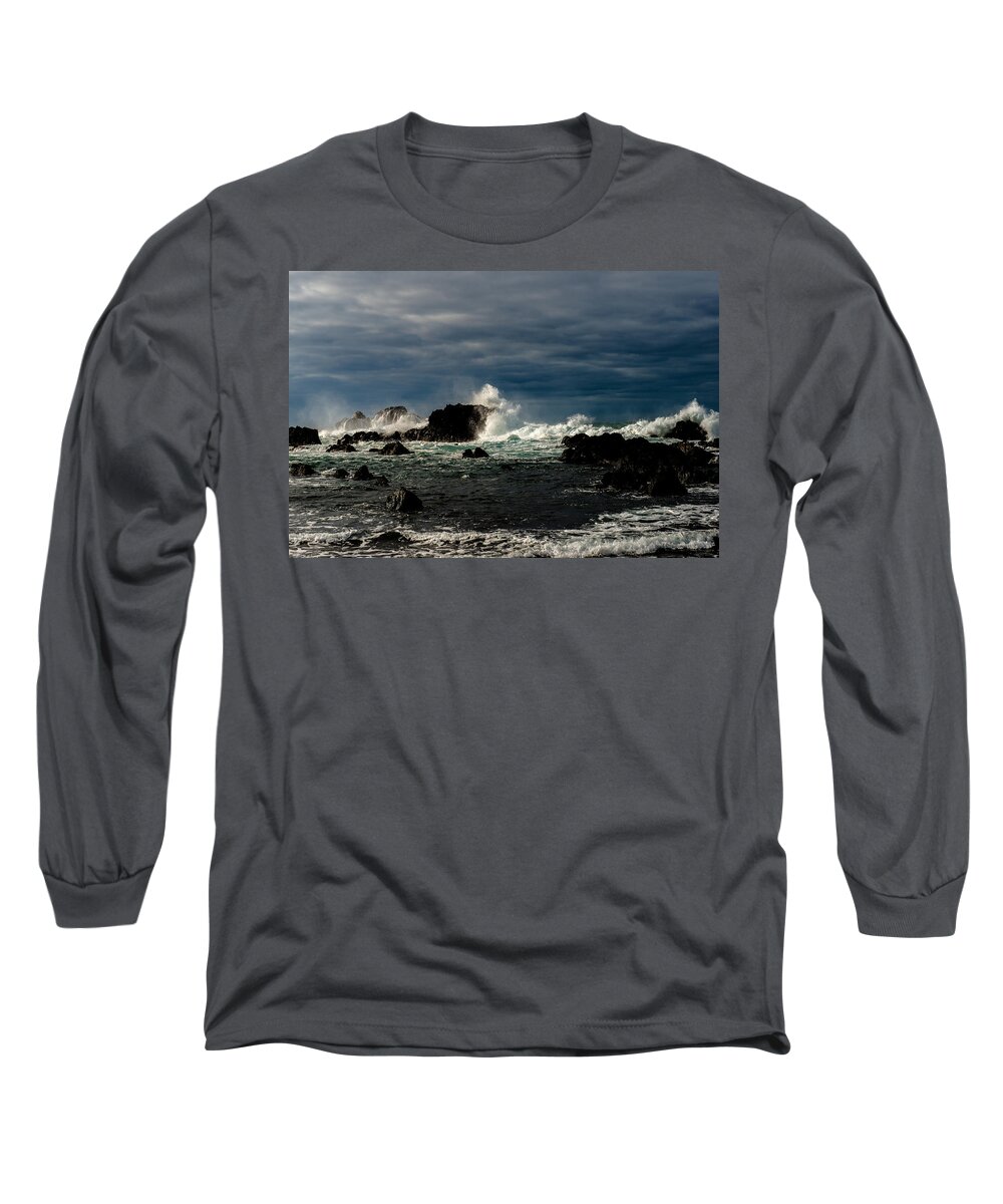 Action Long Sleeve T-Shirt featuring the photograph Stormy Seas And Skies #3 by Joseph Amaral