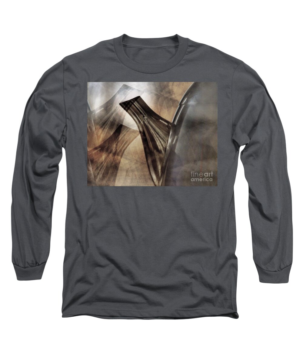 30 Shades Long Sleeve T-Shirt featuring the digital art 30 Shapes of Tea by Edmund Nagele FRPS