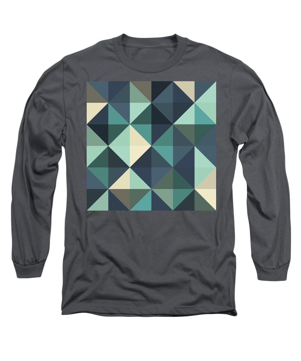 Abstract Long Sleeve T-Shirt featuring the digital art Pixel Art #68 by Mike Taylor