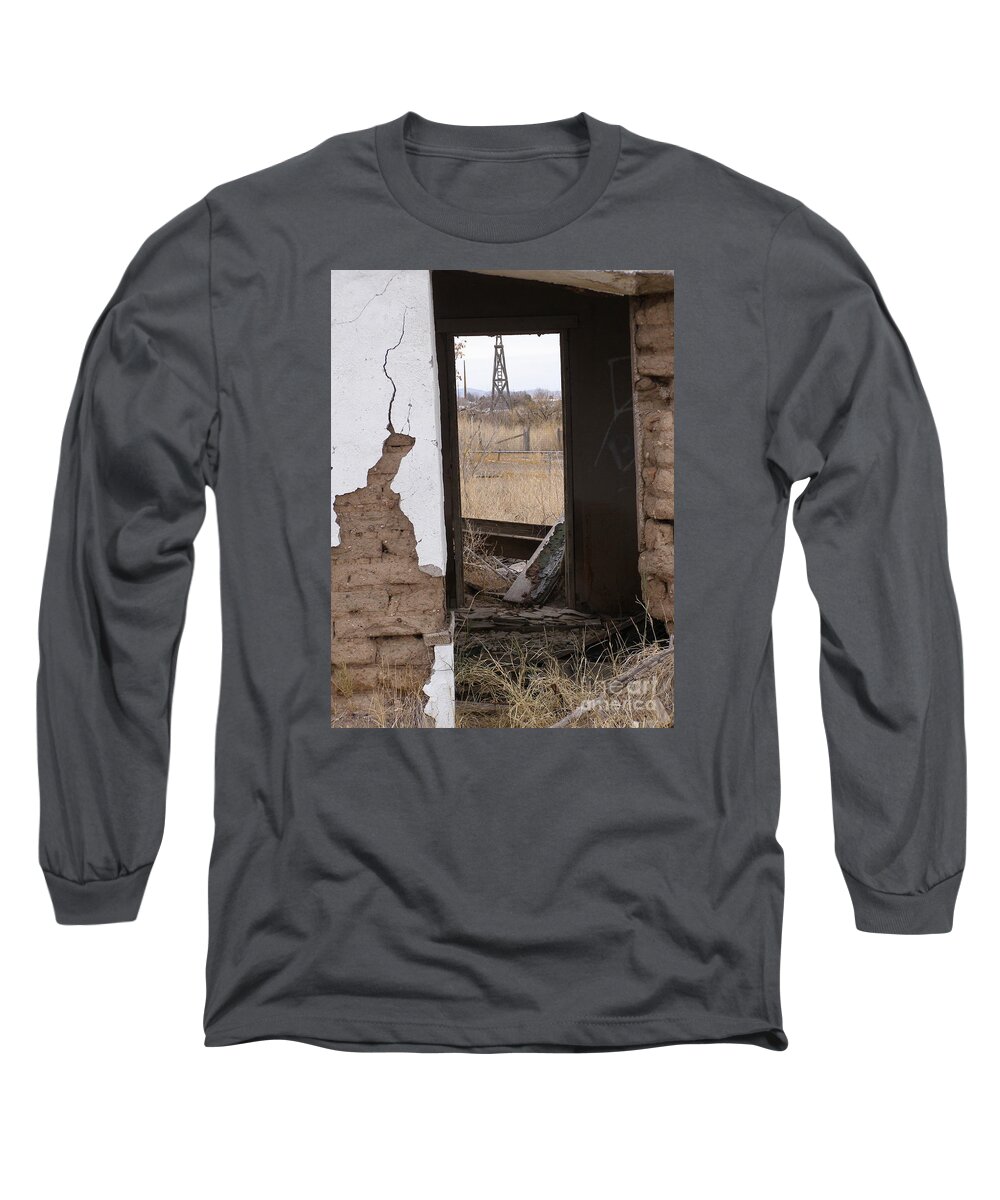 Lela Becker Long Sleeve T-Shirt featuring the photograph Abandoned in Texas by LeLa Becker