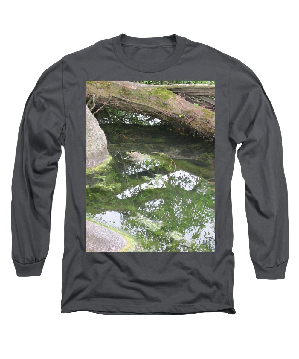 Abstract Long Sleeve T-Shirt featuring the photograph Abstract Nature 3 by Rosita Larsson
