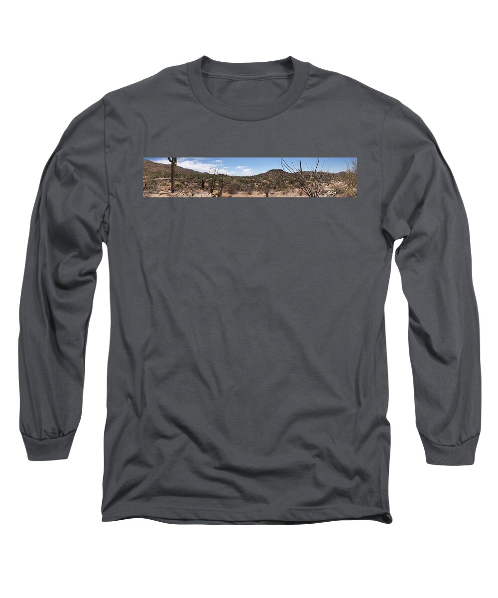 Arizona Long Sleeve T-Shirt featuring the photograph Arizona Desert Panorama by Joe Kozlowski