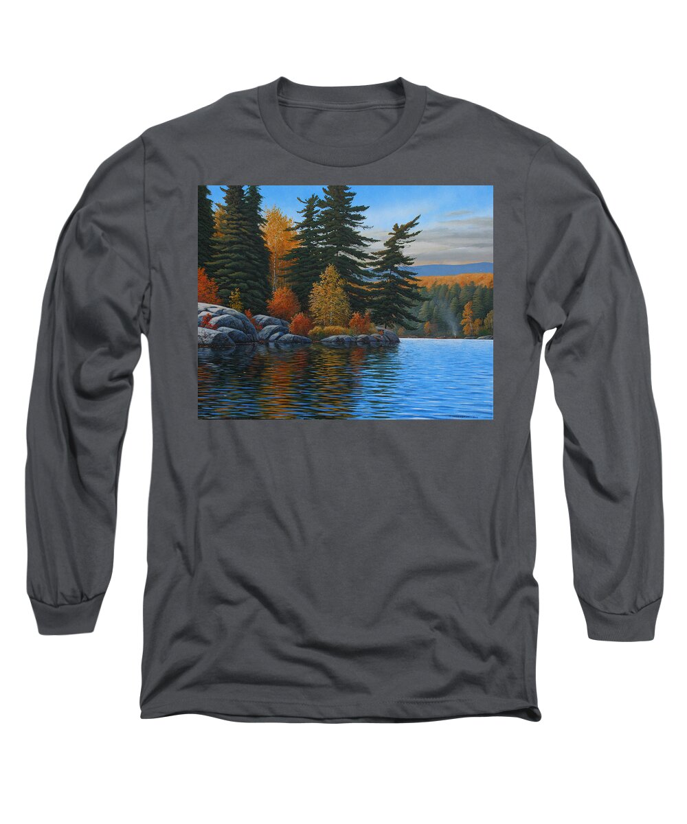 Jake Vandenbrink Long Sleeve T-Shirt featuring the painting Autumn Breeze by Jake Vandenbrink