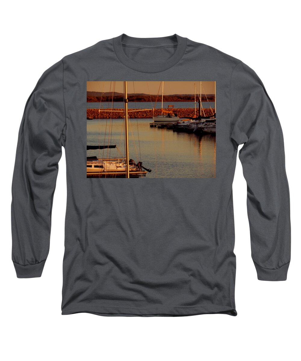 Autumn Long Sleeve T-Shirt featuring the photograph Autumn Harbor by Wild Thing