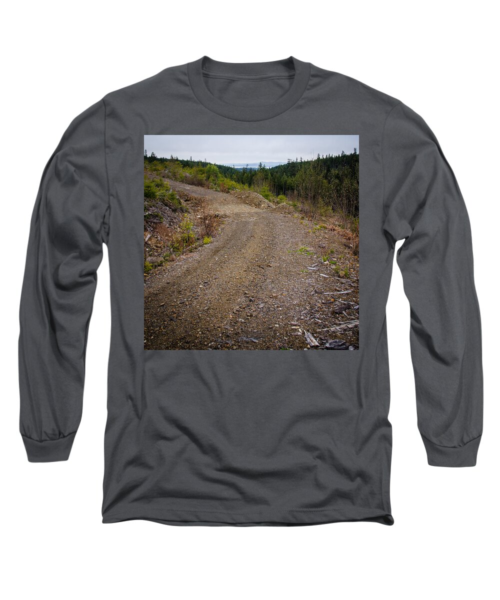 Backroad Long Sleeve T-Shirt featuring the photograph 4x4 Logging Road to Adventure by Roxy Hurtubise