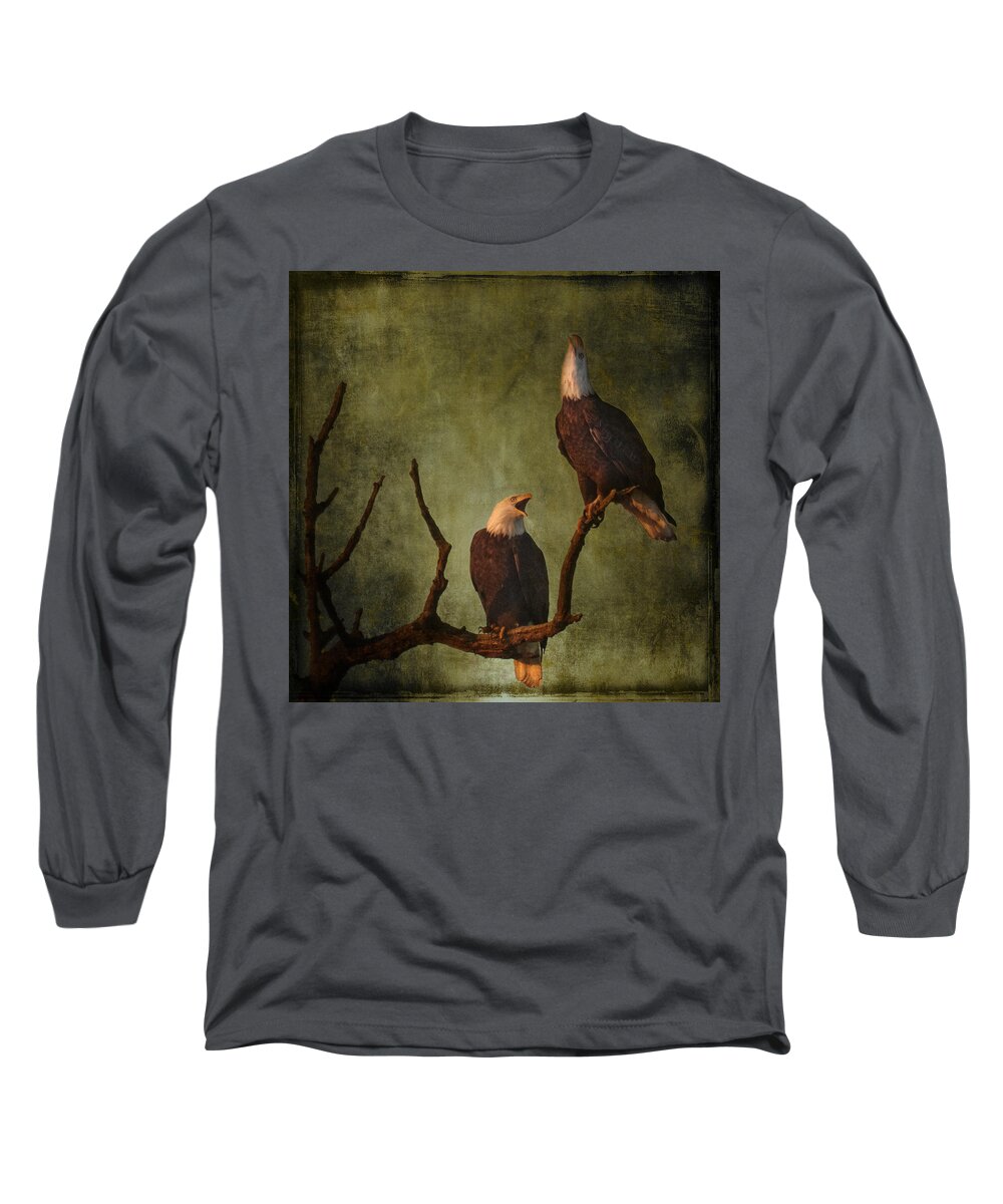 Bald Eagle Serenade Long Sleeve T-Shirt featuring the photograph Bald Eagle Serenade by Wes and Dotty Weber
