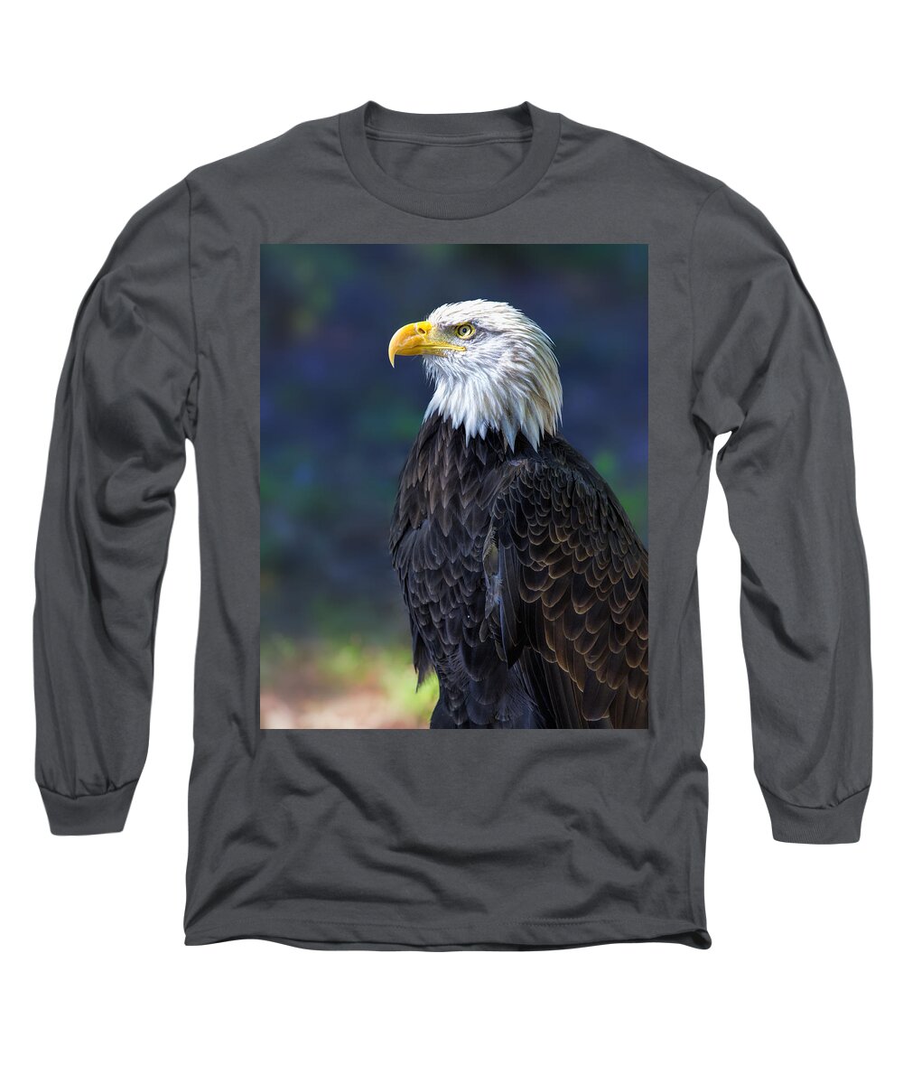 Bird Long Sleeve T-Shirt featuring the photograph Baldy On Lookout by Bill and Linda Tiepelman