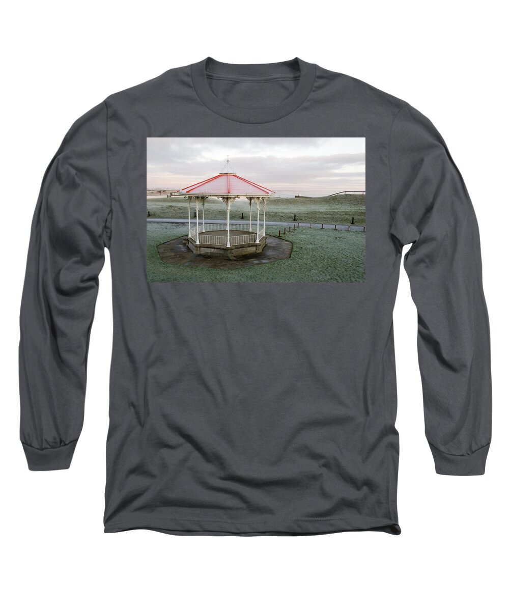  Bandstand Long Sleeve T-Shirt featuring the photograph Bandstand in Winter by Jeremy Voisey