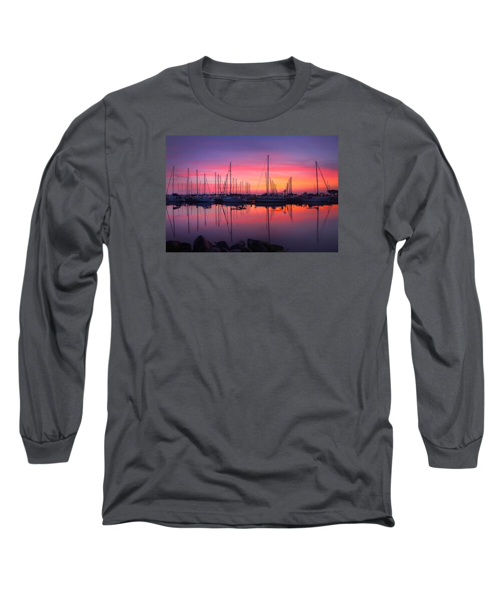 Bayfield Wisconsin Long Sleeve T-Shirt featuring the photograph Bayfield Wisconsin Magical Morning Sunrise by Wayne Moran