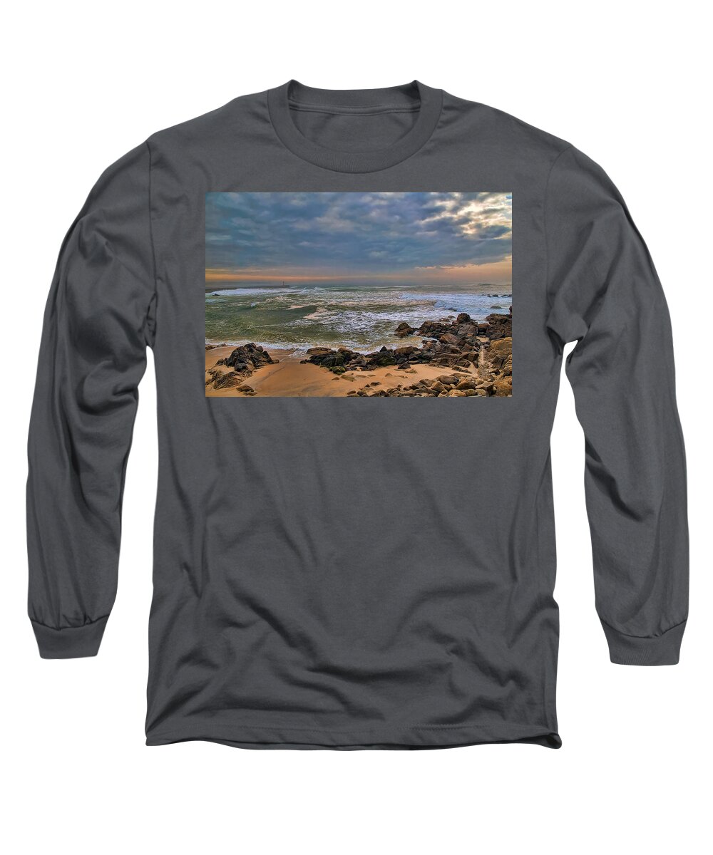 Sky Long Sleeve T-Shirt featuring the photograph Beach landscape by Paulo Goncalves