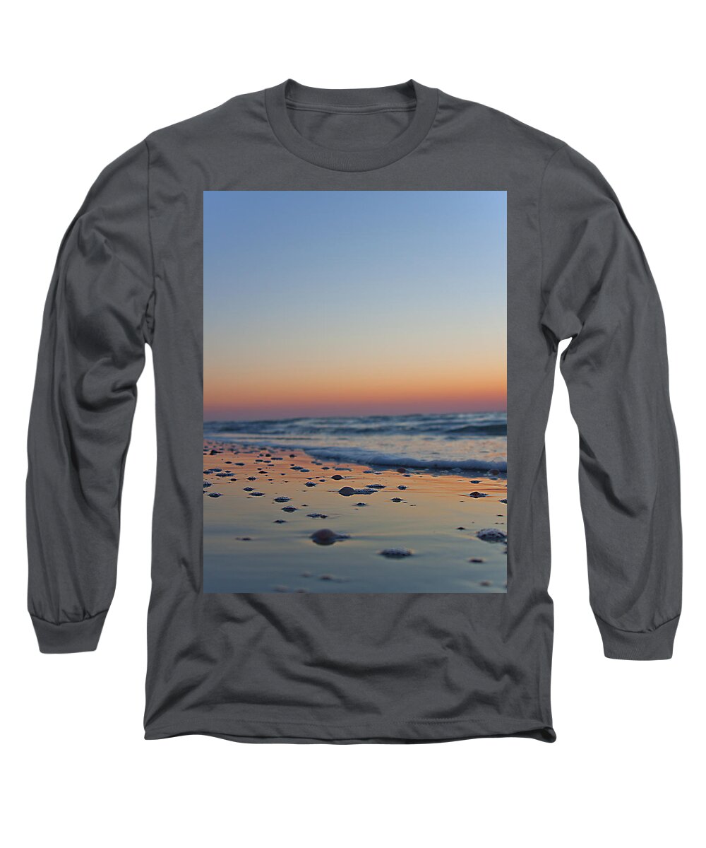 Sunset Long Sleeve T-Shirt featuring the photograph Beach Sunset by Dart Humeston