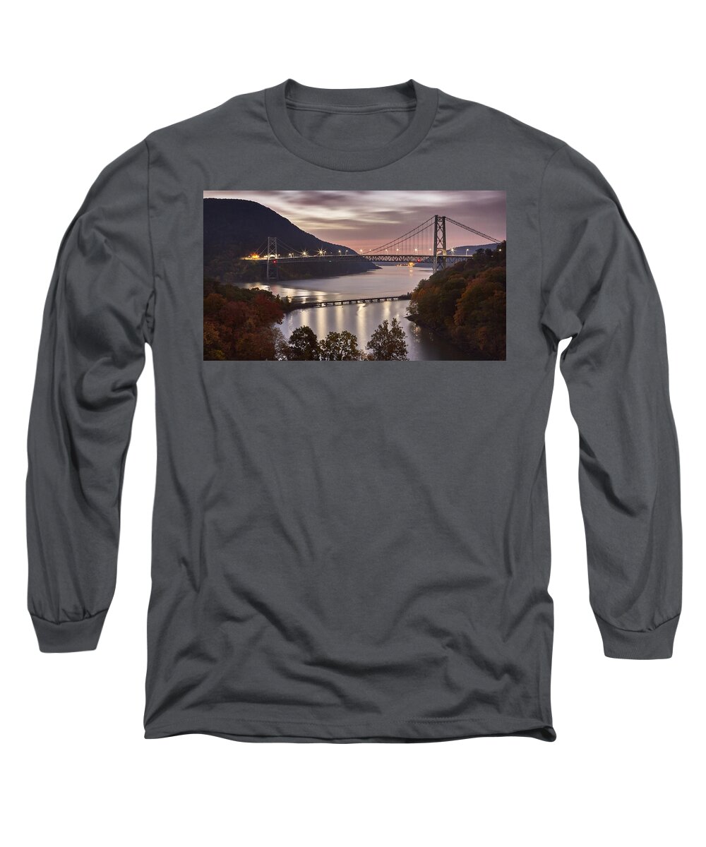 Fall Long Sleeve T-Shirt featuring the photograph Bear Mountain in the fall by Eduard Moldoveanu