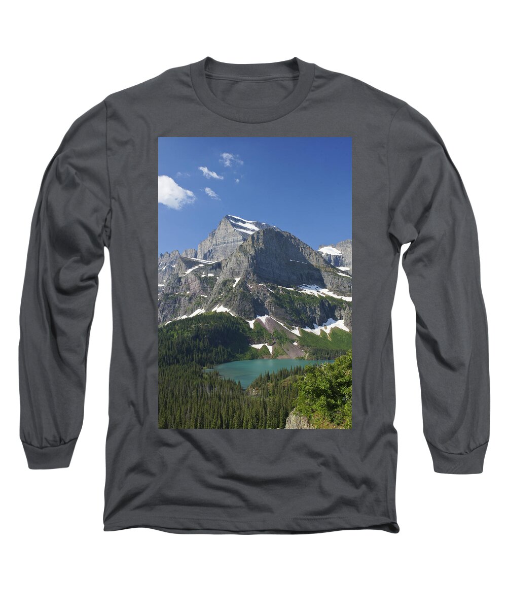 Glacier Long Sleeve T-Shirt featuring the photograph Beautiful Grinnell Lake by Brian Kamprath