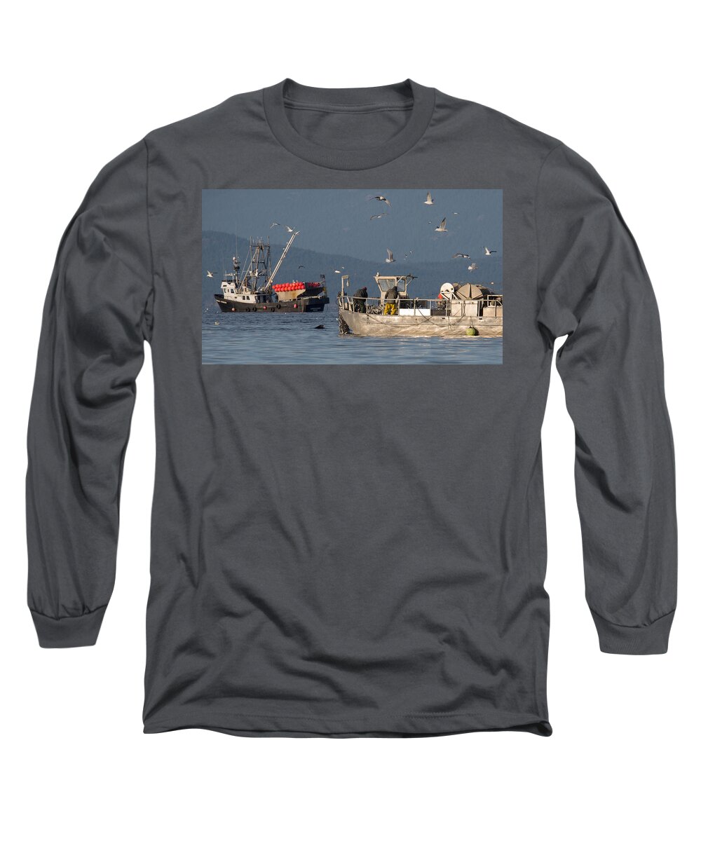 Boats Long Sleeve T-Shirt featuring the photograph Big Set by Randy Hall