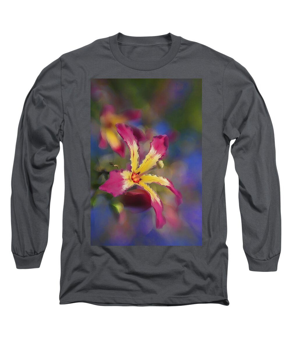 Hot Pink Long Sleeve T-Shirt featuring the photograph Bloomin Hong Kong Orchid by Scott Campbell