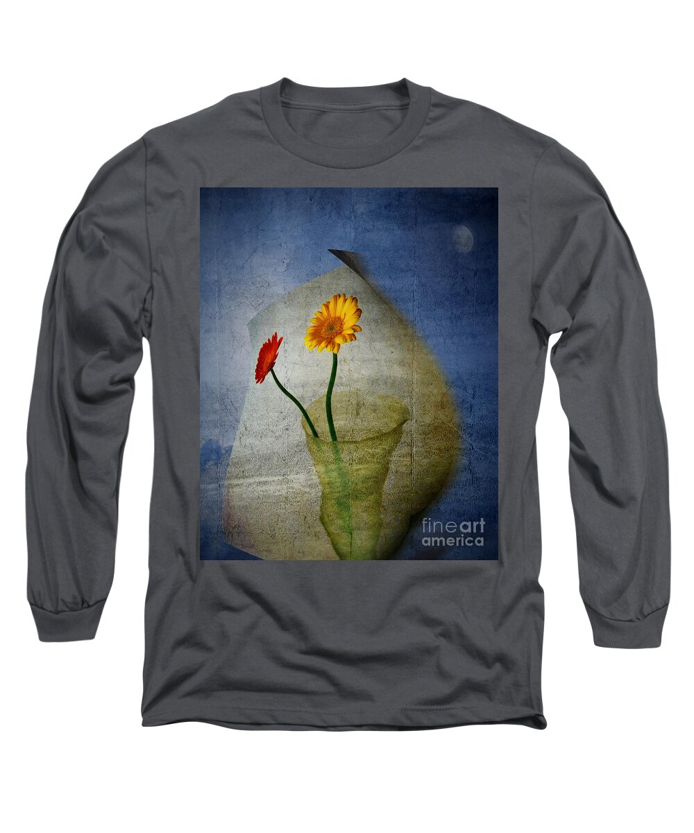 Flora Long Sleeve T-Shirt featuring the digital art Blowing in the Wind by Edmund Nagele FRPS