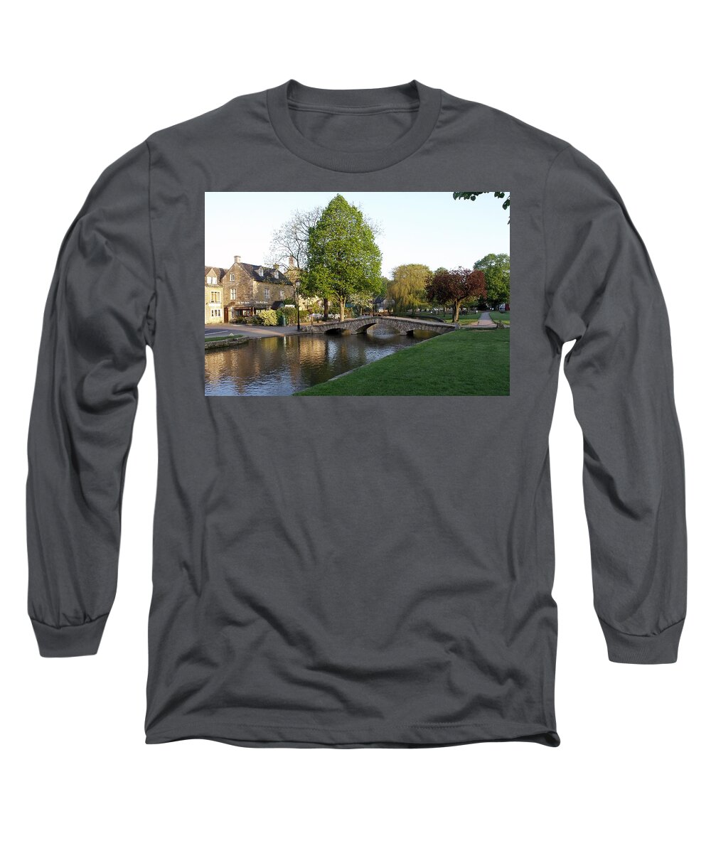 River Long Sleeve T-Shirt featuring the photograph Bourton on the Water 2 by Ron Harpham