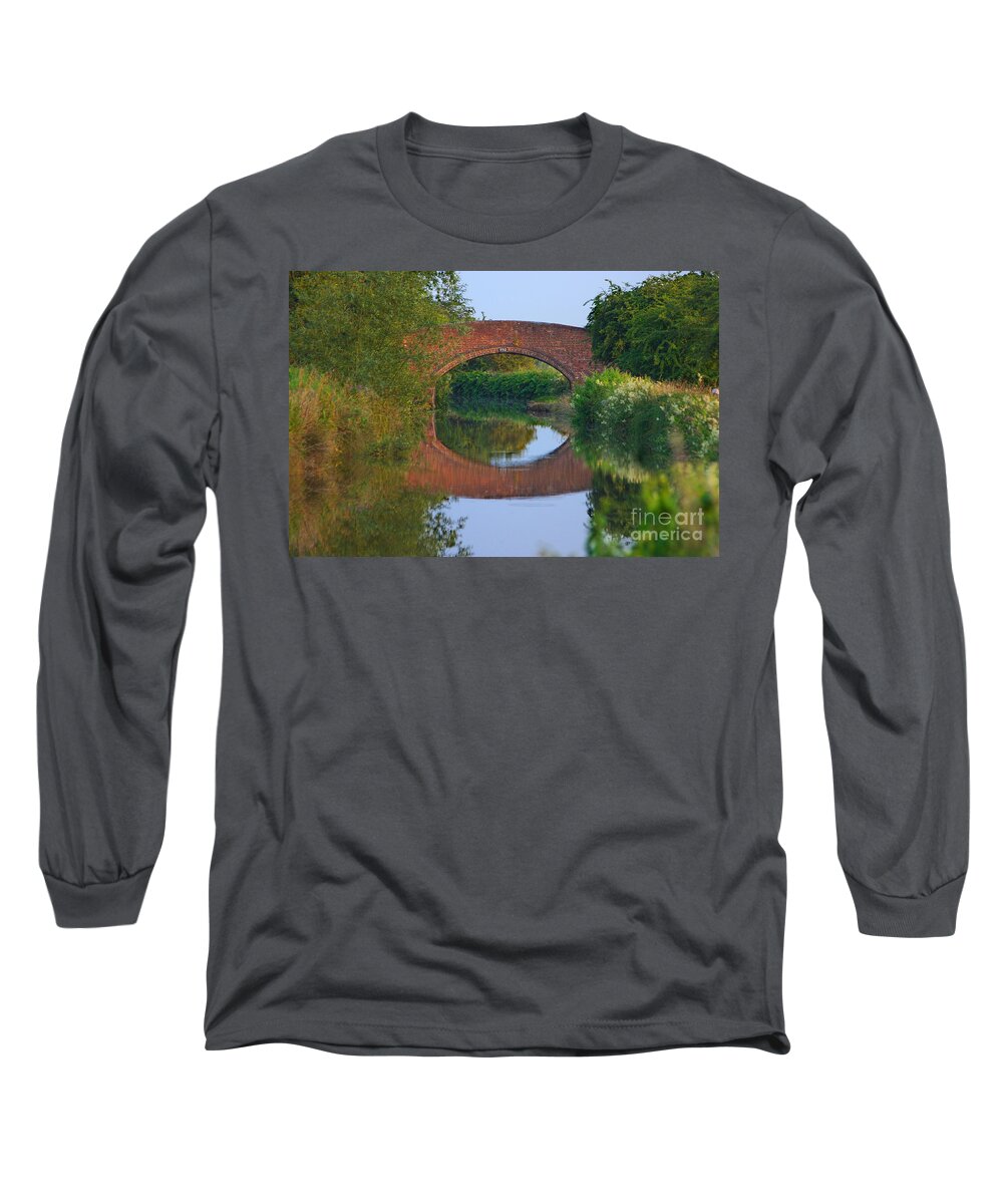 Oxford Long Sleeve T-Shirt featuring the photograph Bridge over the Canal by Jeremy Hayden