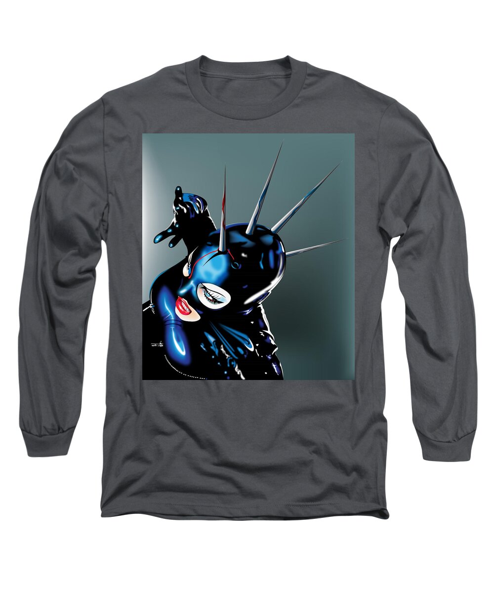 Latex Long Sleeve T-Shirt featuring the mixed media Bright by Brian Gibbs
