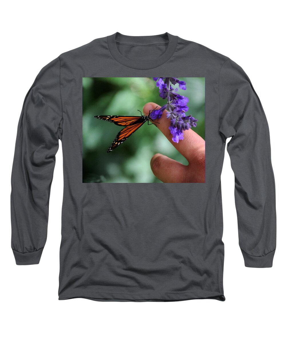 Butterfly Long Sleeve T-Shirt featuring the photograph Butterfly by Leticia Latocki