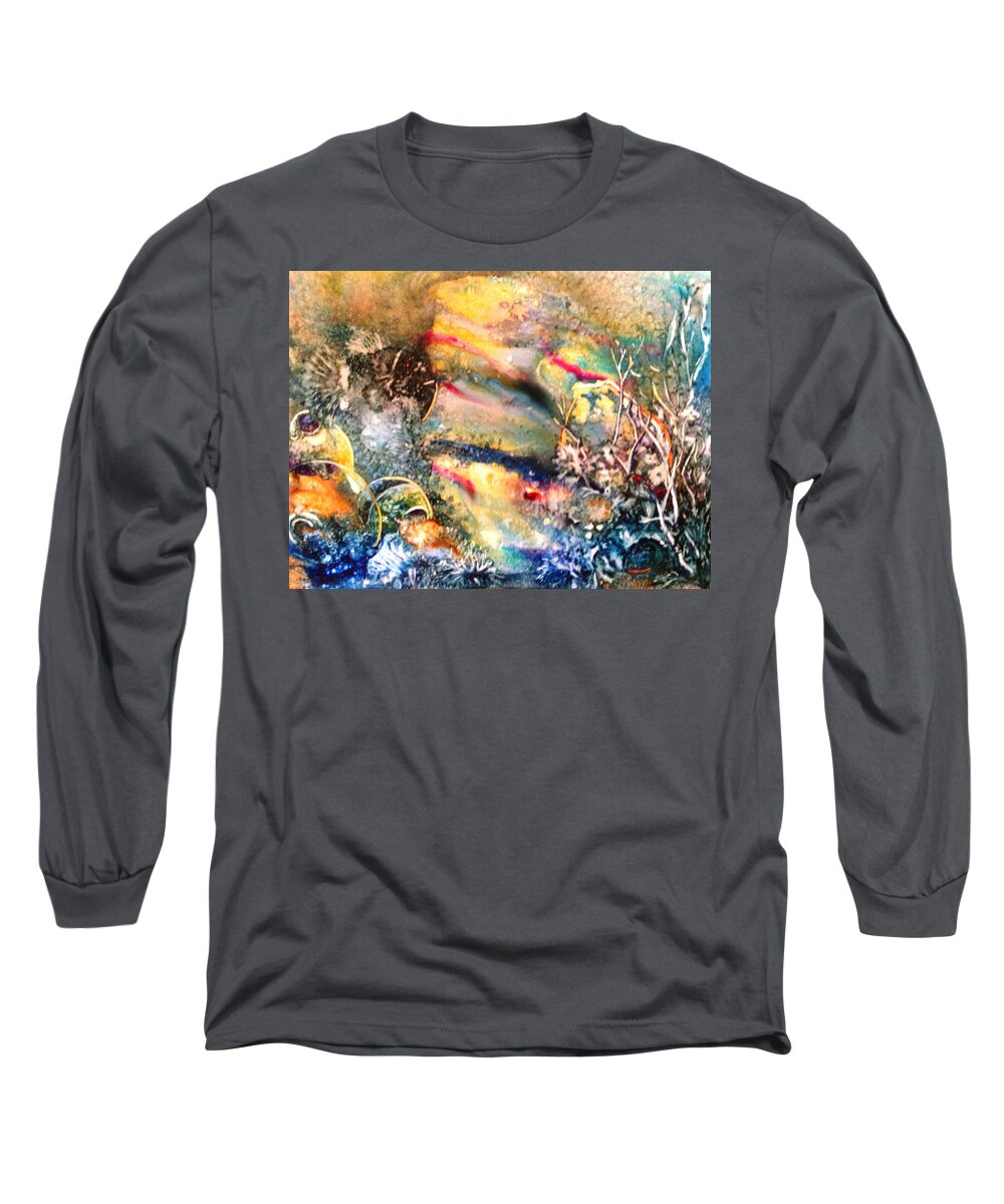 Ksg Long Sleeve T-Shirt featuring the painting Calm Before the Storm by Kim Shuckhart Gunns