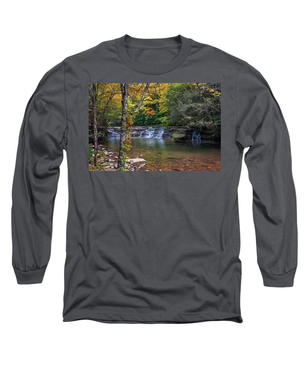 Southern West Virginia Long Sleeve T-Shirt featuring the photograph Camp Creek State Park in Autumn by Mary Almond