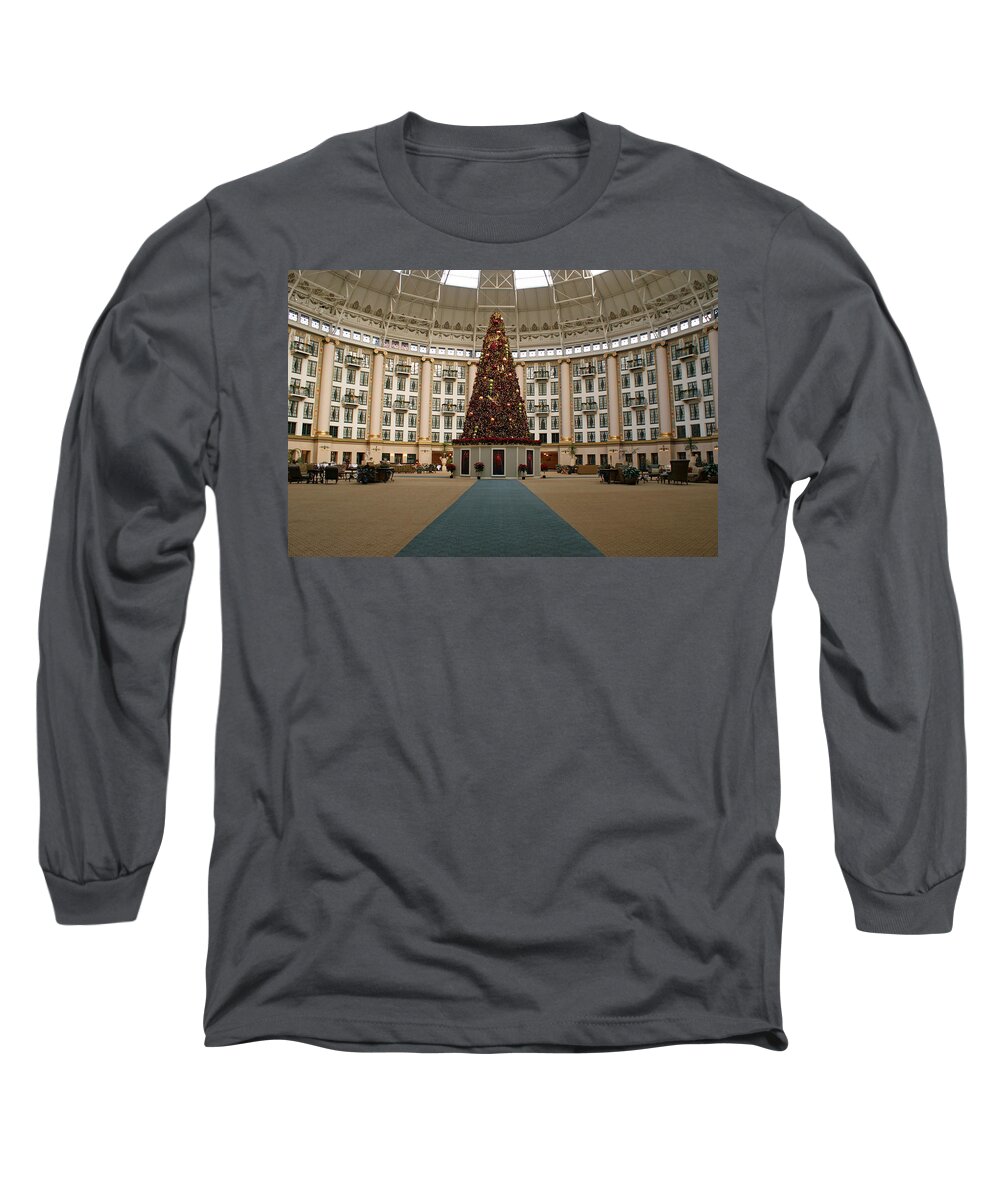 Holiday Long Sleeve T-Shirt featuring the photograph Christmas at West Baden by Sandy Keeton