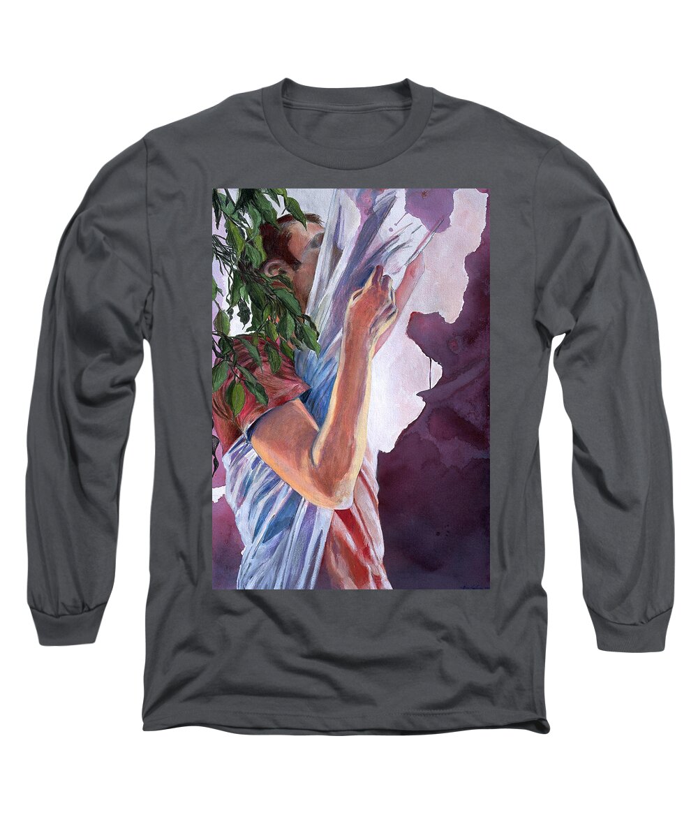 Popular Gay Artists Long Sleeve T-Shirt featuring the painting Chrysalis by Rene Capone