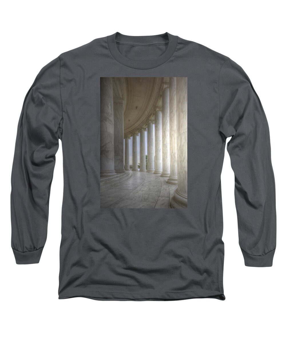 Sold Long Sleeve T-Shirt featuring the photograph Circular Colonnade of the Thomas Jefferson Memorial by Shelley Neff