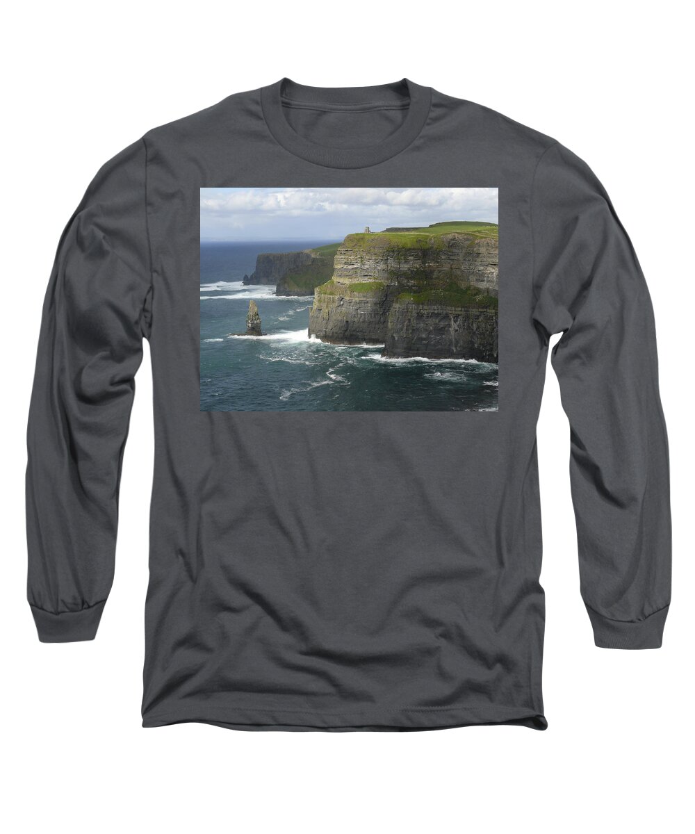Ireland Long Sleeve T-Shirt featuring the photograph Cliffs of Moher 2 by Mike McGlothlen