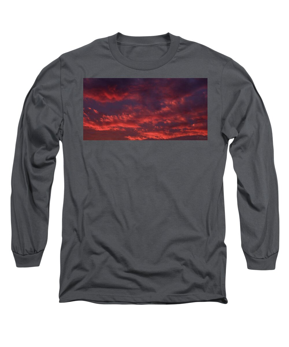 Clouds Long Sleeve T-Shirt featuring the photograph Clouds Of Glory Panoramic by Joseph Hedaya