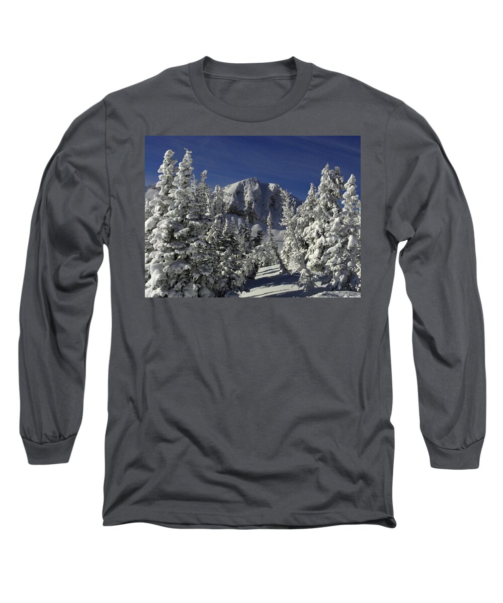 Cody Peak Long Sleeve T-Shirt featuring the photograph Cody Peak After a Snow by Raymond Salani III