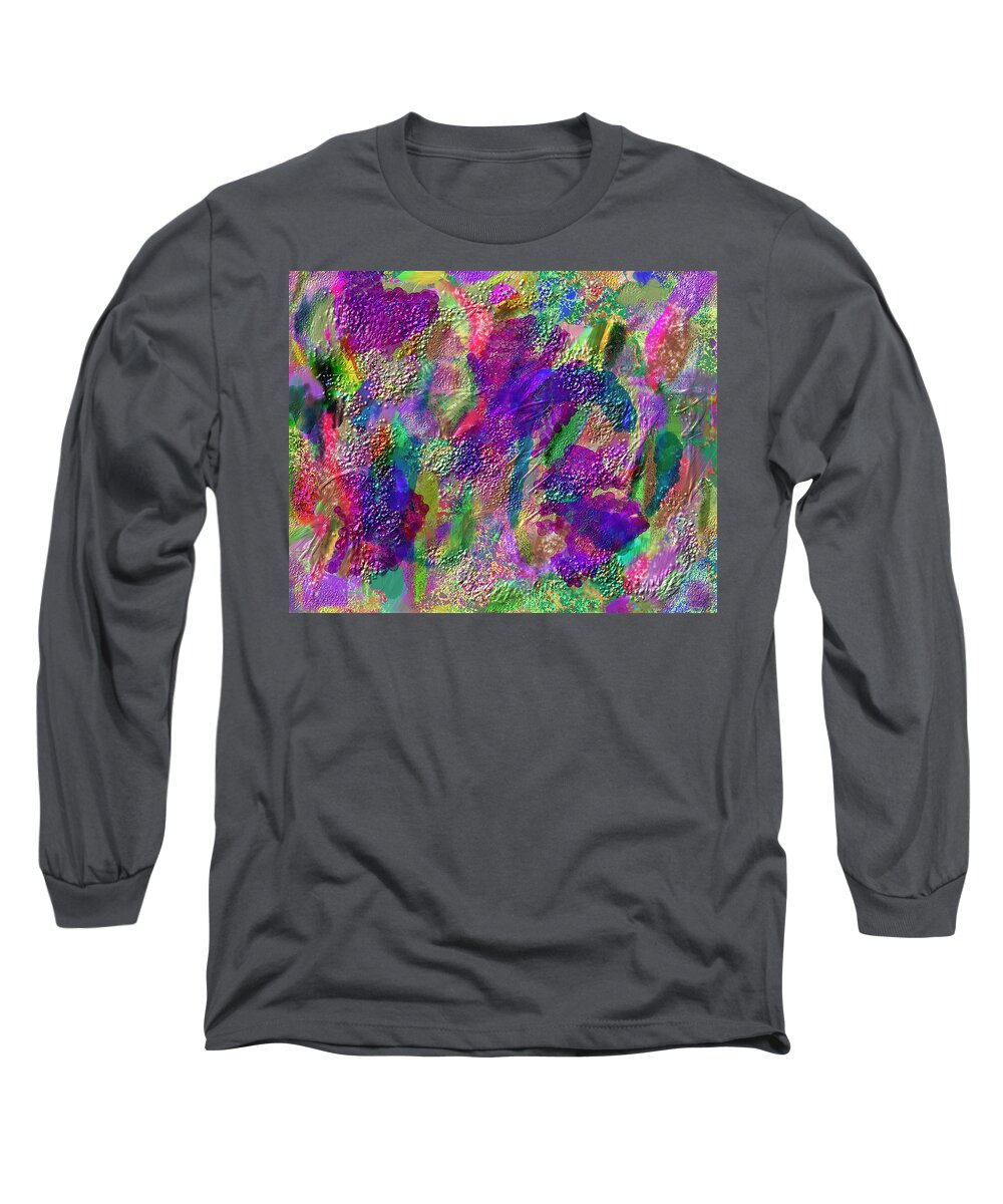 Abstract Long Sleeve T-Shirt featuring the mixed media Color Dream Play by Penny Lisowski
