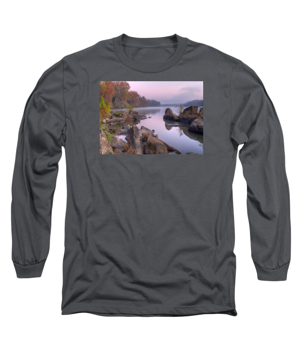 Congaree River Long Sleeve T-Shirt featuring the photograph Congaree River at Dawn-1 by Charles Hite