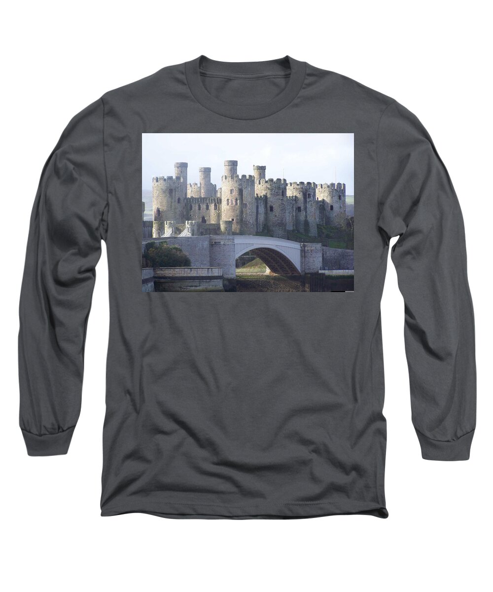 Castles Long Sleeve T-Shirt featuring the photograph Conwy castle by Christopher Rowlands