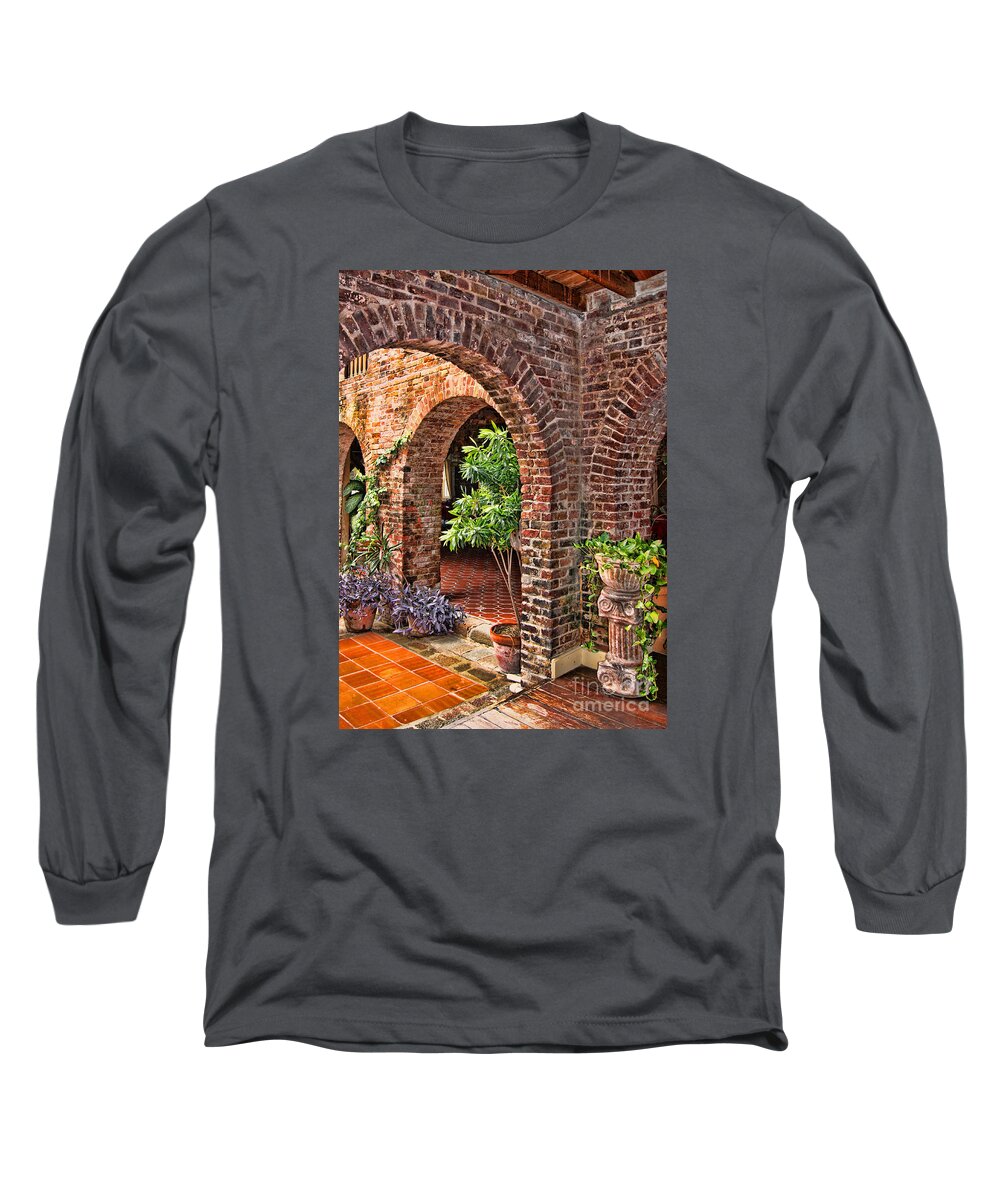Architecture Long Sleeve T-Shirt featuring the photograph Copper and Lumber Hotel by Olga Hamilton