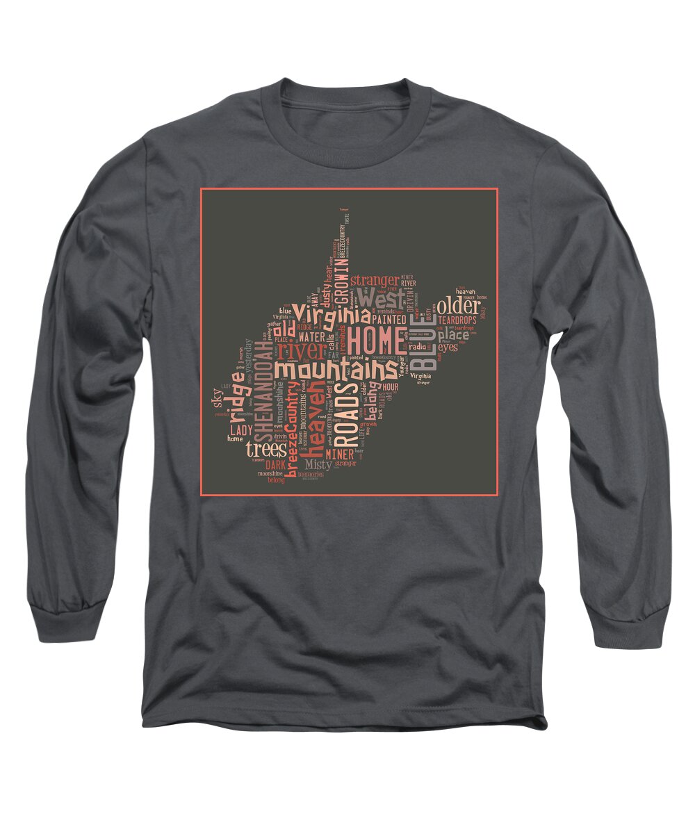 Wright Long Sleeve T-Shirt featuring the digital art Country Roads 4 by Paulette B Wright