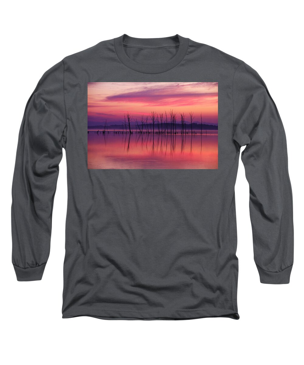Sunrise Long Sleeve T-Shirt featuring the photograph Crimson Morn by Roger Becker