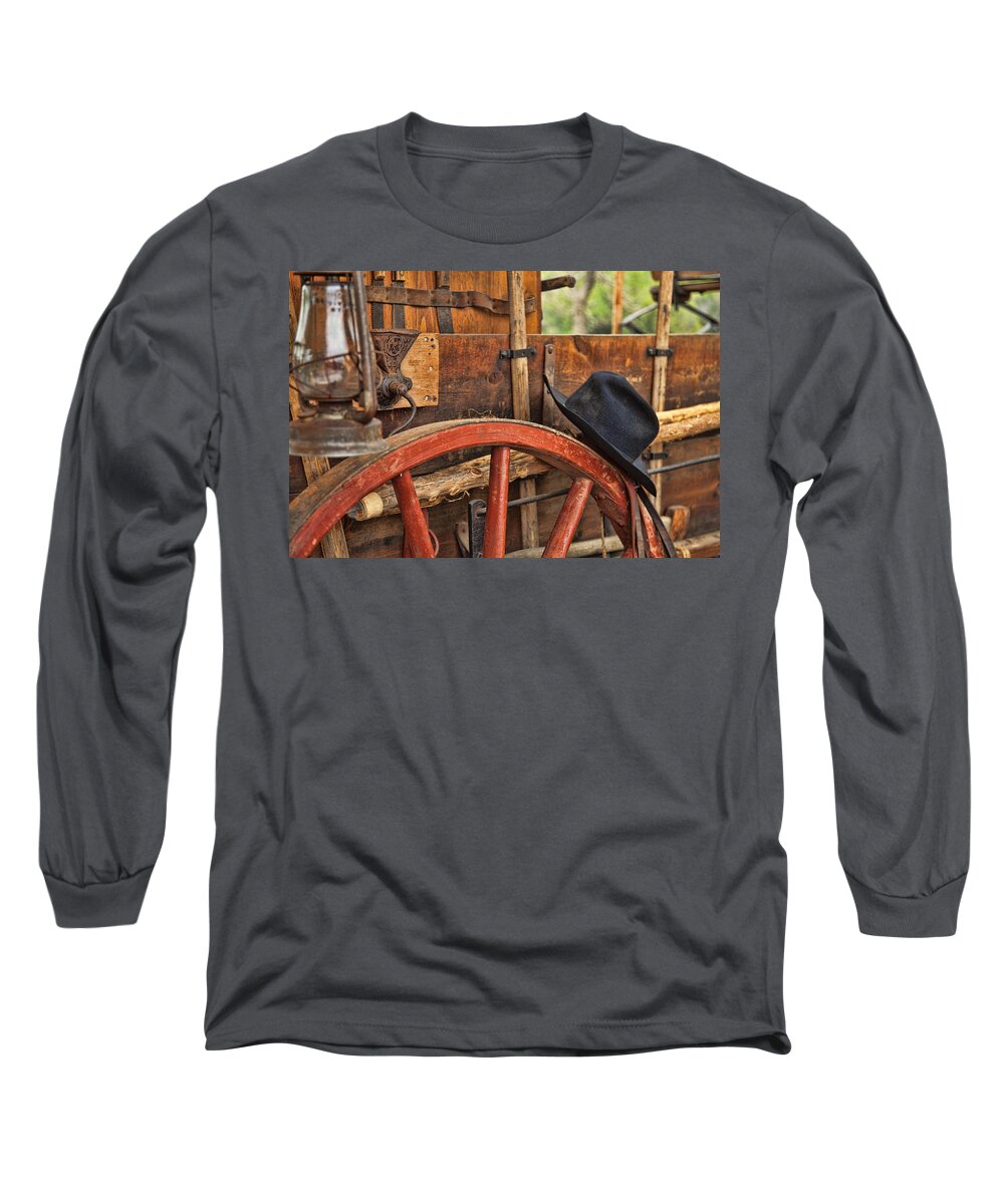 Oklahoma Long Sleeve T-Shirt featuring the photograph Dagnabbit where is my hat by Toni Hopper