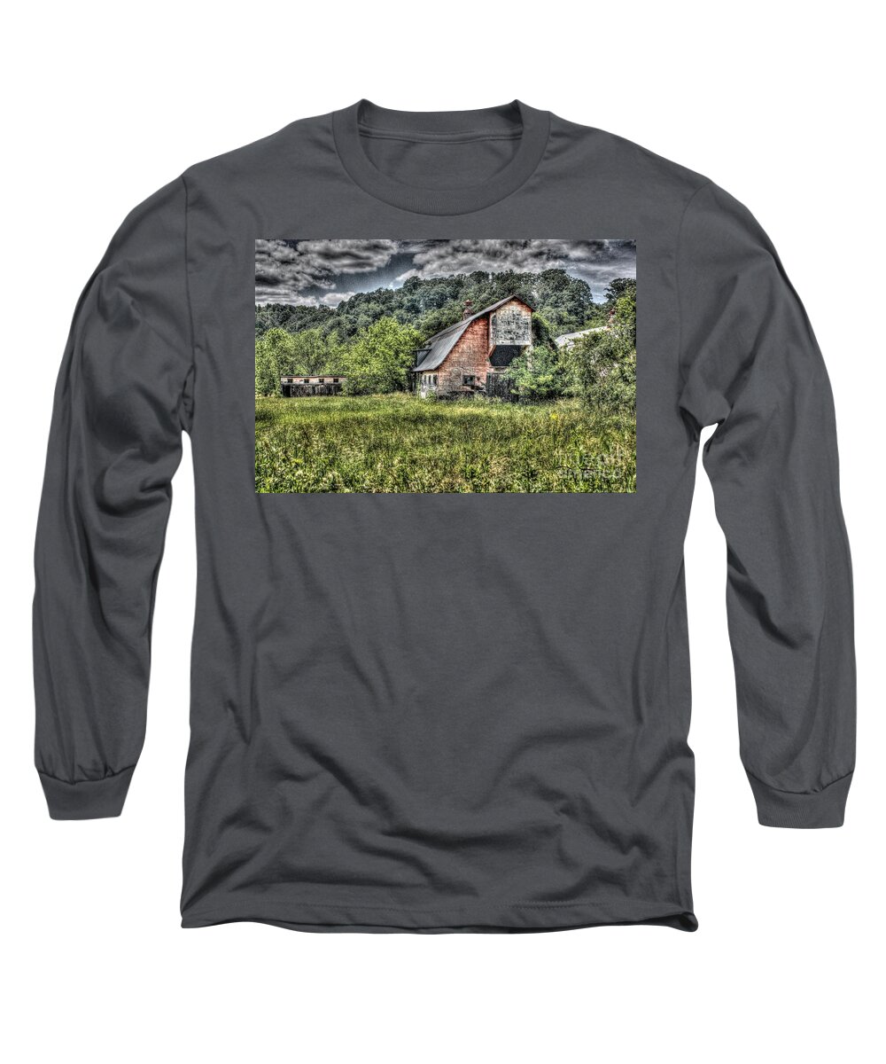 Old Long Sleeve T-Shirt featuring the photograph Dark Days For The Farm by Dan Stone