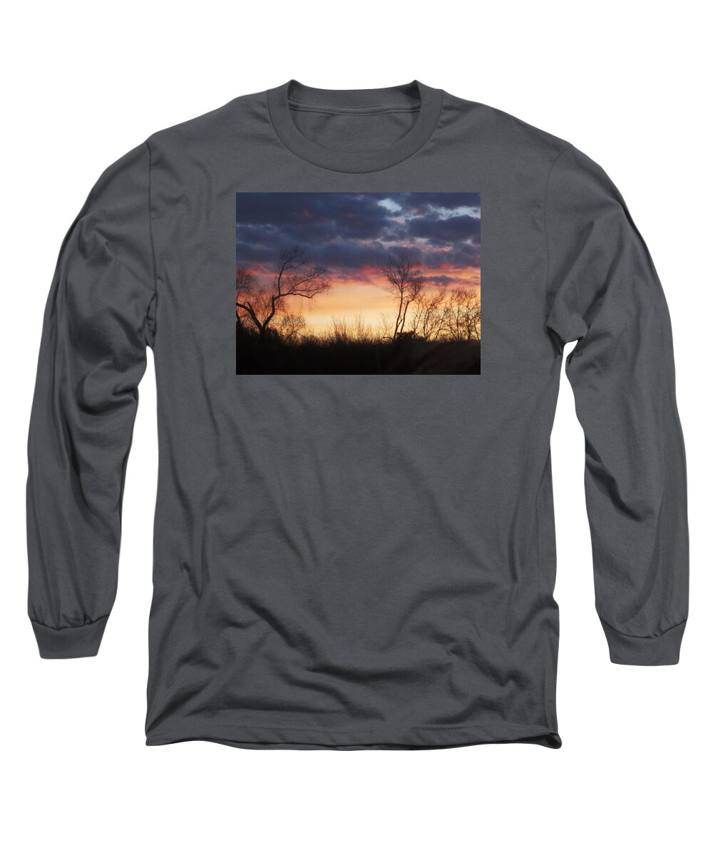 Dawn Long Sleeve T-Shirt featuring the photograph Dawn in the Catskills by Ellen Levinson