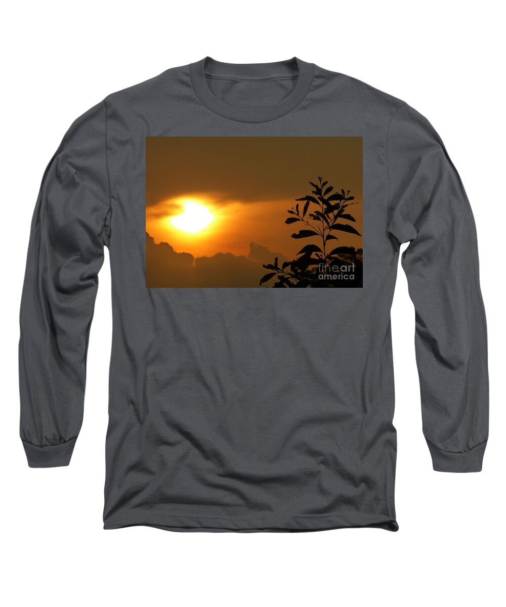 Sunset Long Sleeve T-Shirt featuring the photograph Day's Done My Sun by Marguerita Tan