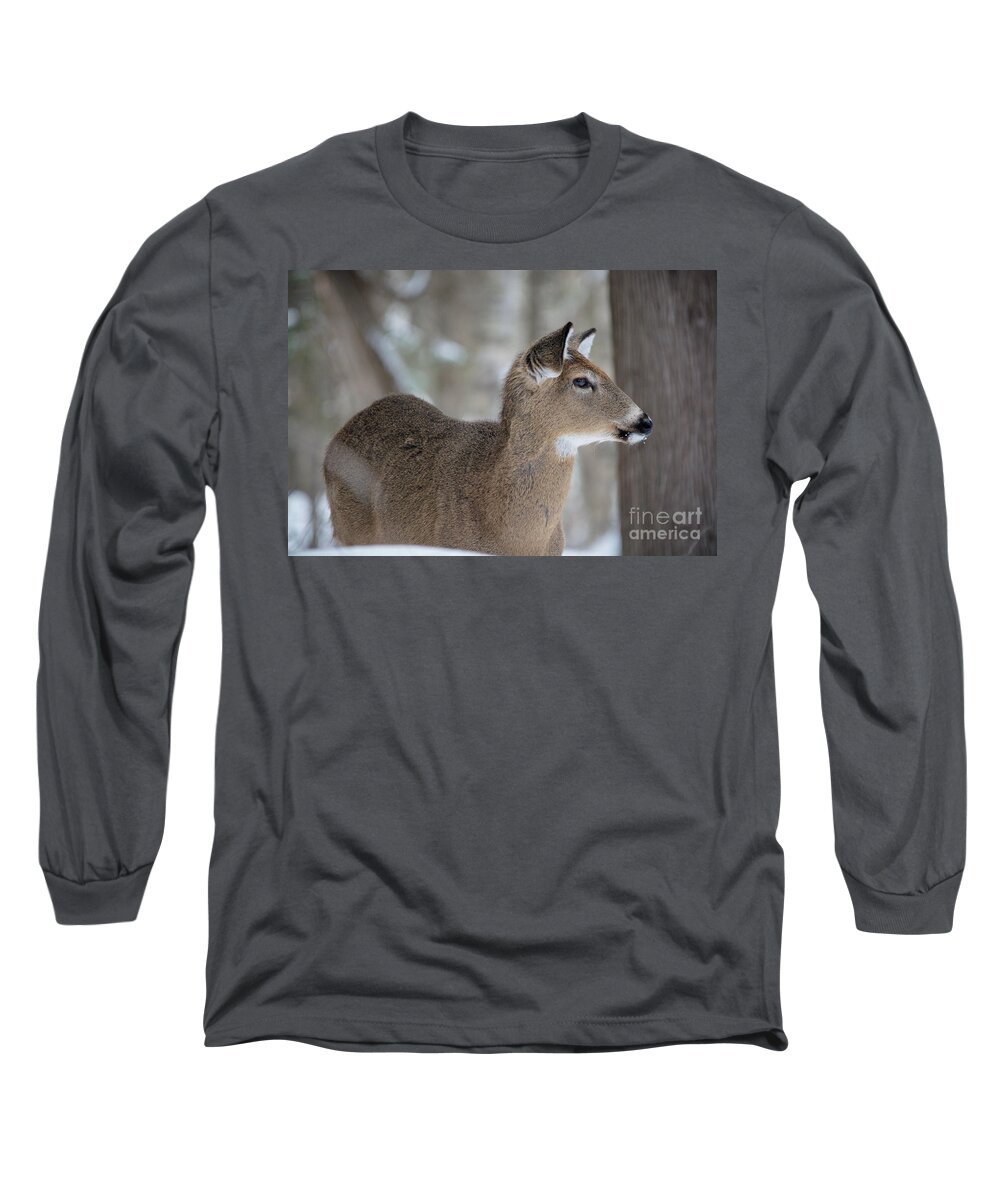  Long Sleeve T-Shirt featuring the photograph Deer Profile by Cheryl Baxter