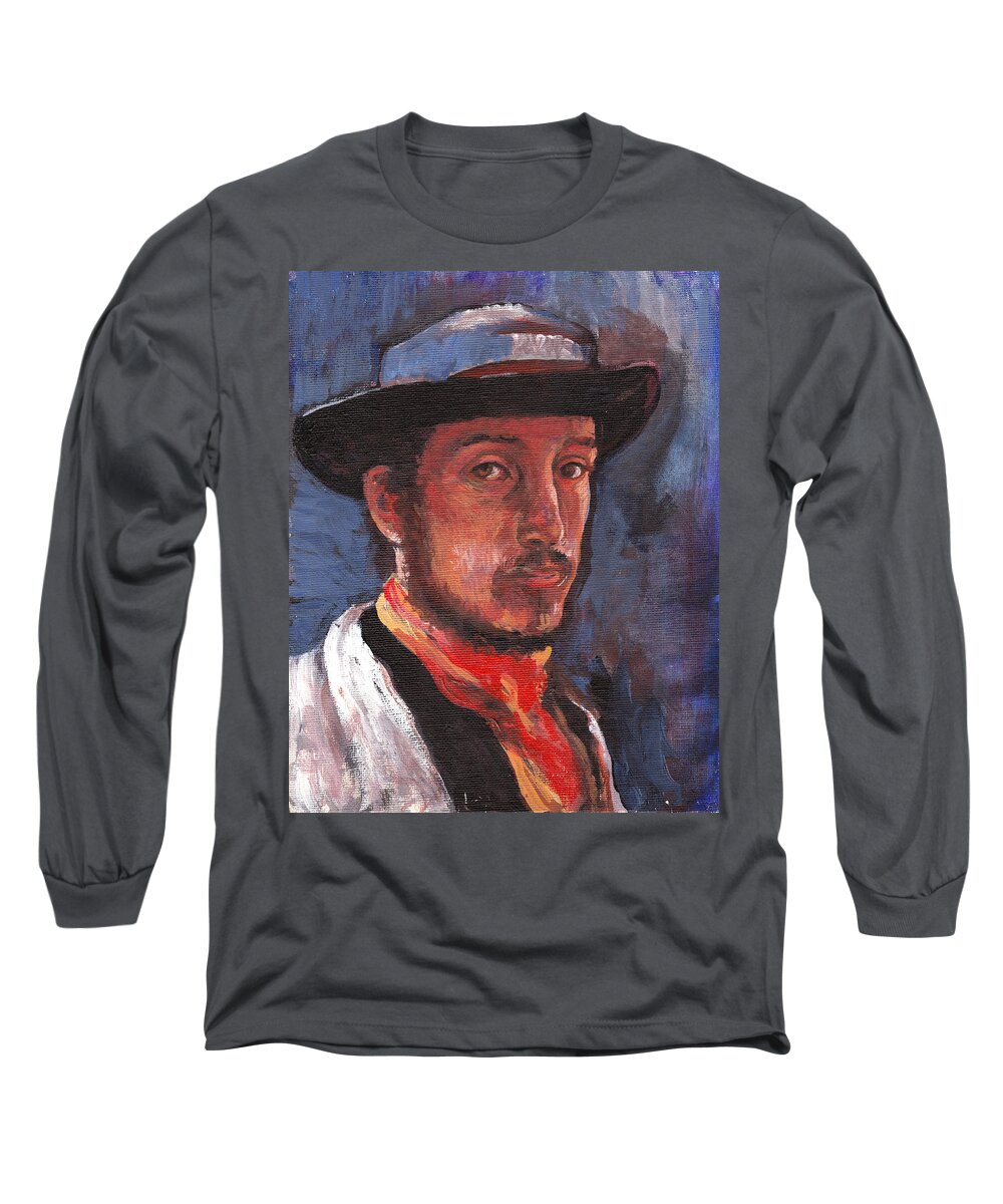 Degas Long Sleeve T-Shirt featuring the painting Degas by Tom Roderick